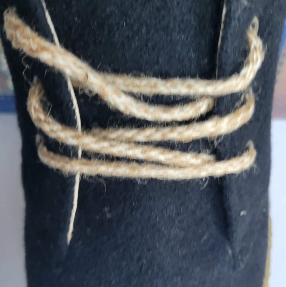 New 40 F-troupe Black Wool Chukka Style Shoes.